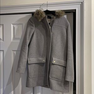 Wool grey jacket with hood